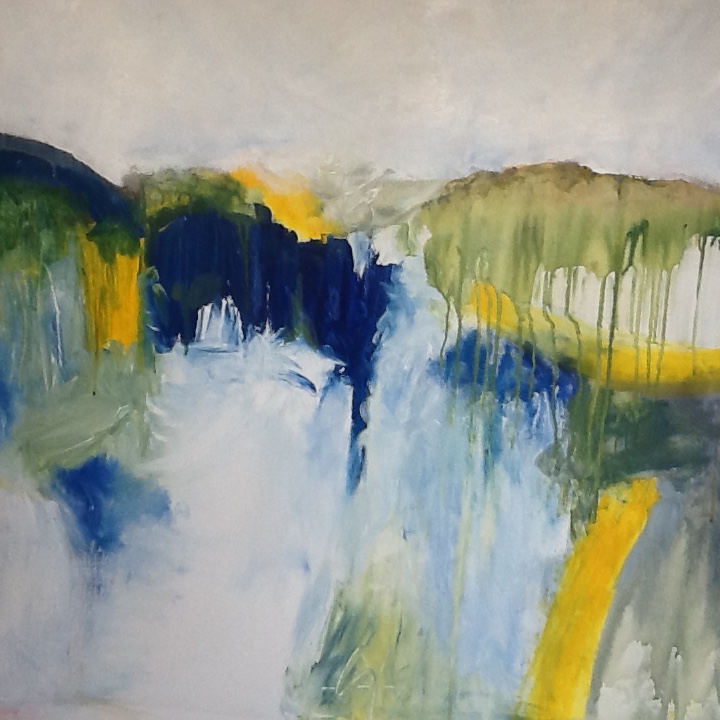 Towards the trees – mixed media on canvas
